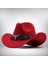 Cowgirl Şapkası Nefes Alabilir Sıradan Kovboy Şapkası Kadınlar Için Erkekler Kısa Geziler Kırmızı (Yurt Dışından) 5