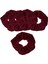5'li Kadife Scrunchies Aksesuar Bordo (Yurt Dışından) 1