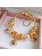 17CM Tarzı Altın Rengi8 Altın Kristal Aşk Kalp Charm Bilezikler ve Bilezikler Altın Rengi Kadınlar Için Güzel Bilezikler Mücevherat Pulseira Feminina (Yurt Dışından) 2