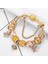 17CM Tarzı Altın Rengi8 Altın Kristal Aşk Kalp Charm Bilezikler ve Bilezikler Altın Rengi Kadınlar Için Güzel Bilezikler Mücevherat Pulseira Feminina (Yurt Dışından) 4