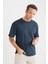 %100 Pamuk Boxy Fit Bisiklet Yaka Basic Düz Kısa Kollu Tişört D7481AX25SP 3