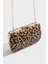 Leopar Desen Clutch El Çantası - Kahverengi 3