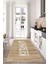 Kitchen Dijital Baskılı Dekoratif Krem Renkli Kaymaz Taban Mutfak Halısı 1
