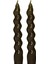 Yılbaşı 2li Twirl Glow Siyah Şamdan Mum Seti (18 Cm) 2