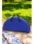 Katlanır Yuvarlak Kamp Masası 70X60 cm Taşıma Çantalı Piknik Masası Mavi 3
