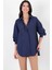 Antonina Oversize Gömlek Lacivert 1