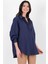 Antonina Oversize Gömlek Lacivert 3
