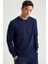 Erkek Siyah Bisiklet Yaka Regular Fit Sweatshirt 1