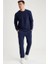 Erkek Siyah Bisiklet Yaka Regular Fit Sweatshirt 4