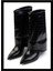 Siyah Kroko Kadın Bot & Bootie K02209021511 1