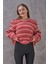 Kadın Enine Çizgili Basic Renkli Yumoş Triko 4