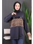 Füme Önü Leoparlı Modal Tunik 3