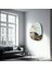 Marble Brown And Light Blue Amorphous Collection Glass Wall Art 5