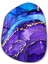 Purple And Blue Marble Amorphous Collection Glass Wall Art 1