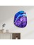 Purple And Blue Marble Amorphous Collection Glass Wall Art 3