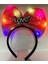 LED Işıklı 3 Farklı Fonksiyonda Yanan Gümüş Love Yazılı Fuşya Pembe Fiyonk Taç 20 x 17 cm (4886) 1