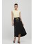 Kadın Kolsuz Beli Lastikli Crop Sarı Bluz 2591323 1