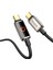 CA-6681 Type-C To Type-C 100W Halo solunum Işıklı Siyah Kablo 2