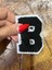 Punch Dokuma B Harfi Arma Dikiş Aplike 7x5 cm 2