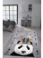 Kaymaz Taban Makinada Yıkanabilir Dijital Baskı Panda Desenli Çocuk Odası Halısı Dot Taban Halı 1