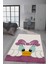Kaymaz Taban Makinada Yıkanabilir Dijital Baskı Duffy Desenli Çocuk Odası Halısı Dot Taban Halı 1