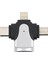 3'ü 1 Arada 8 Pin + Type C + Mikro USB USB 3.0 Dişi Adaptör (Yurt Dışından) 3