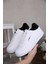 Kadın Bağcıklı Spor Ayakkabı BEYAZ SİYAH 2