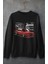 Red Black B M W E30 Baskılı Kapüşonsuz Sweatshirt, Unisex Oversize Araba Temalı Sweat 1