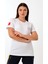 Paramedik Yuvarlak Yaka Penye Kısa Kol Tshirt - Beyaz 3