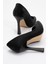 Kadın Stiletto Ayakkabı Siyah Noltalı Sim 4