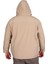 Mode Xl Büyük Beden Erkek Kapüşonlu Mont Waterproof Softshell 21235 Bej 4