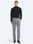 Gri Dokuma Carrot Fit Casual Pantolon 1