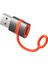OT-3800 Usb-C To Usb-A 3.0 Adaptörü Silikon Kancalı Siyah 1