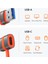 OT-3800 Usb-C To Usb-A 3.0 Adaptörü Silikon Kancalı Siyah 3