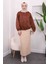 Kahverengi Ön Fermuarlı Cepli Scuba Ceket 2