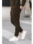 Unisex Basic Relax Fit Haki Jogger Eşofman Altı 2