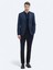 Indigo Desenli Modern Fit Ceket 2