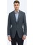 Indigo Desenli Modern Fit Ceket 1