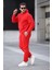 Unisex Basic Relax Fit Kırmızı Eşofman Takımı 2