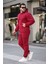 Unisex Basic Relax Fit Bordo Eşofman Takımı 2