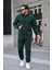 Unisex Basic Relax Fit Koyu Yeşil Eşofman Takımı 1