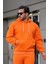 Basic Relax Fit Turuncu Hoodie Sweatshirt 1