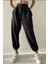 Siyah Maskülen Paçası Lastikli Jogger Pantolon 1