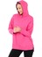 Kapüşonlu Yanları Yırtmaçlı Pembe Renk Kadın Sweatshirt (PCST073) 3