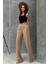 Kadın Beli Cırt Cırtlı Pileli Bol Paça Palazzo Pantolon Wide Leg 2