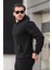 Unisex Basic Relax Fit Siyah Hoodie Sweatshirt 3