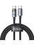 CA-5580 Typ-C To Typ-C 100W 1.2m Şeffaf Kablo- Otg 2