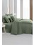 Monochrome Smoke Green Pamuk Saten King Size Nevresim Takımı 1