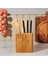 Bambu Çatal Bıçak Kaşık Standı - Kahverengi - 15x17 cm 1