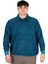Mode Xl Büyük Beden Erkek Polo Yaka Sweatshirt Baskılı Selanik U24440 Turkuaz 1